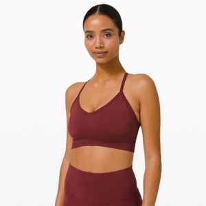 Lululemon Ebb to Street Bra, Light Support, C/D Cup, Red Merlot, Size 2